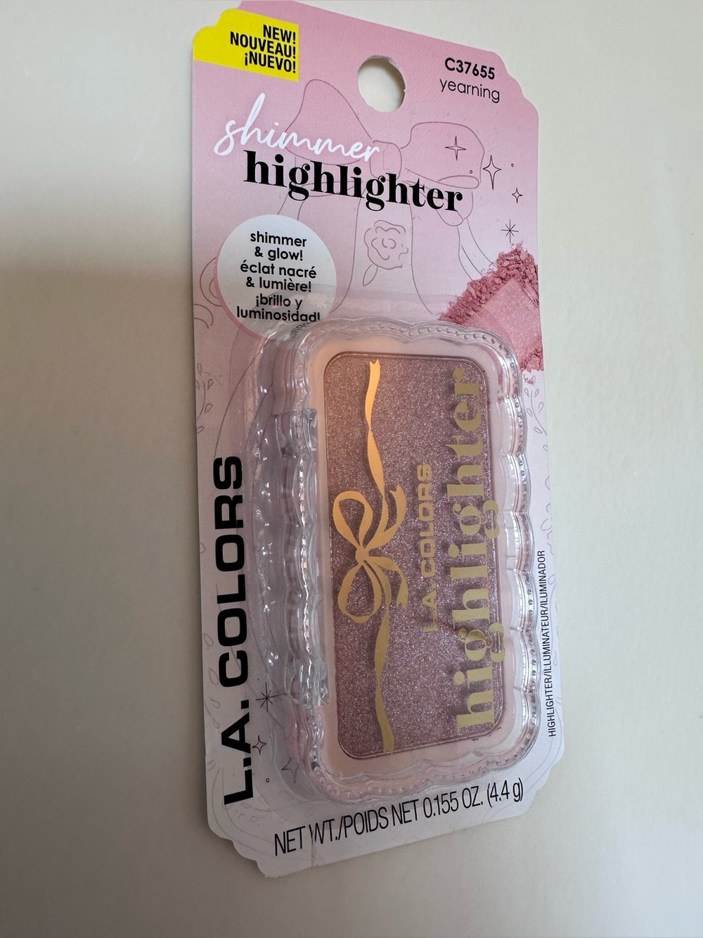 3 for $20 NWT L.A. COLORS Shimmer Blush Highlighter in “Yearning” Rose Pink